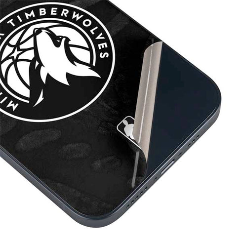 NBA Minnesota Timberwolves Black Animal Print iPhone 14 Plus Skin